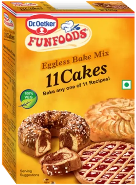 Dr. Oetker FunFoods Eggless Bake Mix 11 Cakes