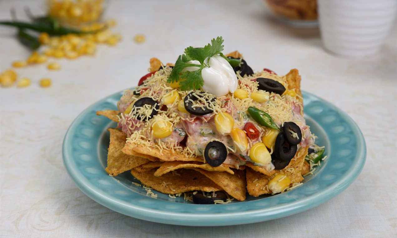 Nacho and Corn Chaat Recipe | Dr. Oetker