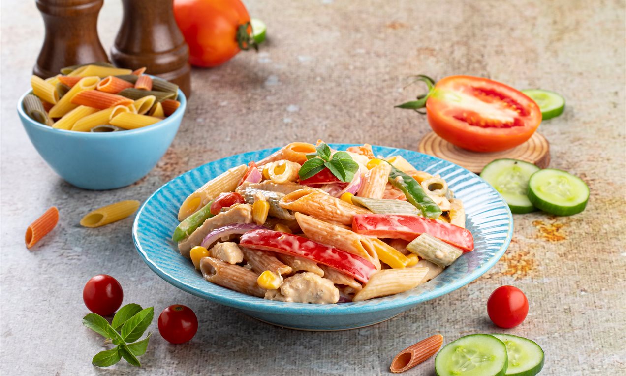 Grilled Chicken & Pasta Salad Recipe | Dr. Oetker